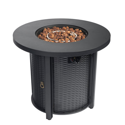 30inch Propane Fire Pit, 40000btu, Approved Steel Frame 40000btu Table, 30inch, Stainless Garden