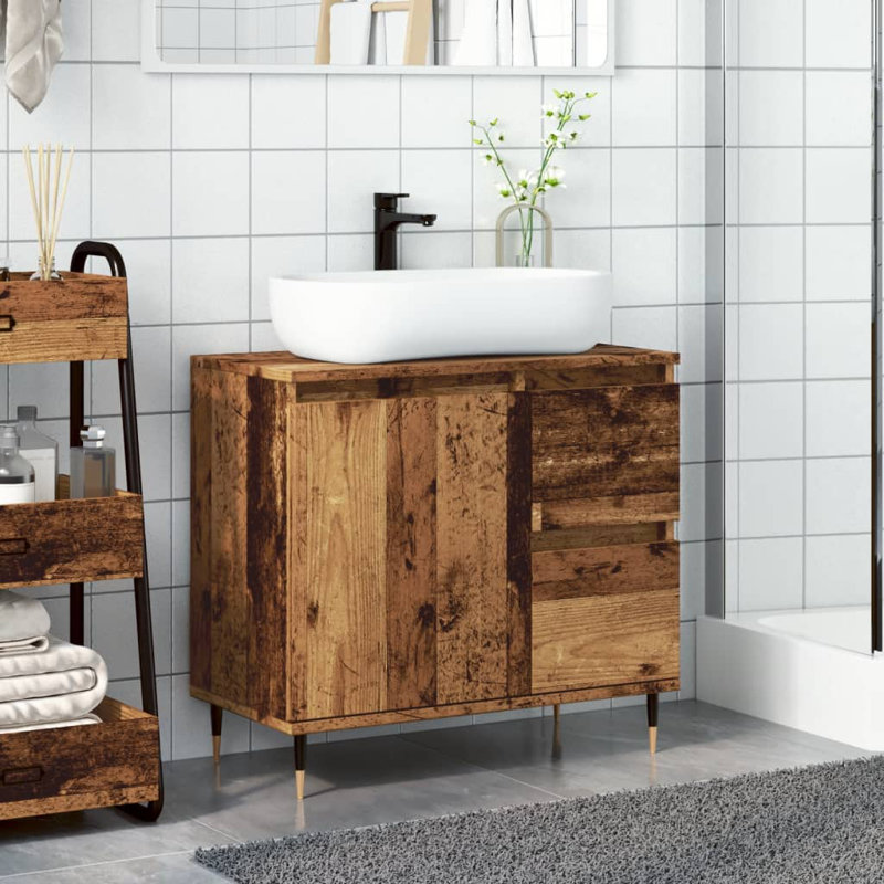 Brizia Bathroom Cabinet, Brown