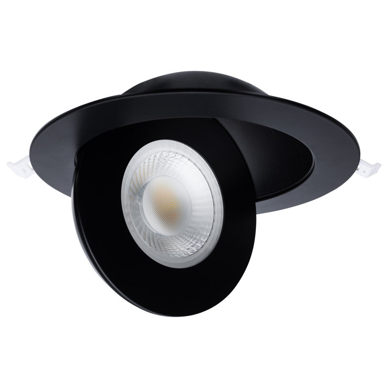 Ultra Slim Selectable CCT New Construction IC LED Canless Recessed Lighting Kit, Black