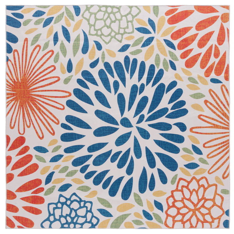 Tapis floral Amalea Performance, Carré 6 pi