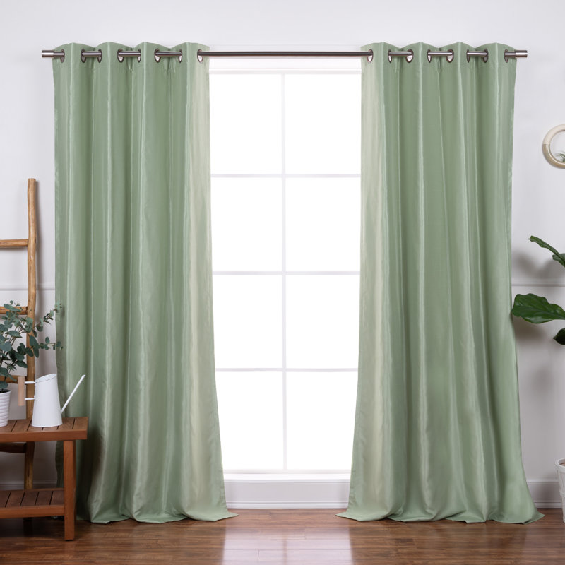 Julianni Blackout Curtain Pair, Sage, 52" W x  63" H