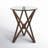 Glass Cross Legs End Table-2109275557