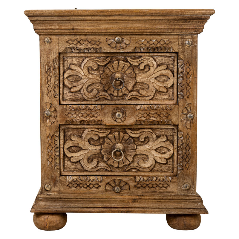 Arvenita 50cm W Solid Wood Bedside Table