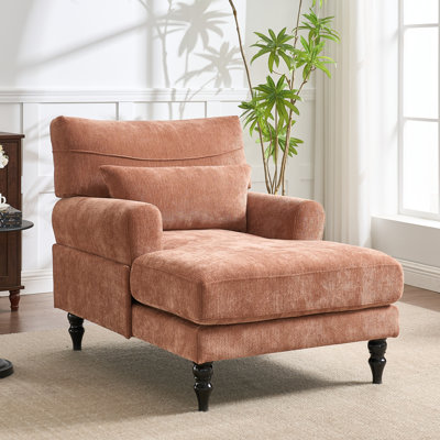Chaise longue rembourrée avec coussin