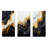 Gold And Black Marble Essence I - Abstract Marble Metal Art Print Set Of 3-811253275