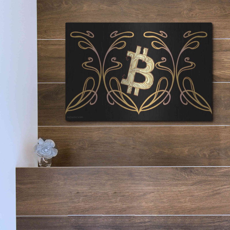 «Art Nouveau Bitcoin Gold» par Katalina Ooma, H 12 po x l 16 po