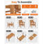 Ensemble de salle à manger de patio 7 pièces toutes saisons avec table de patio et chaises d'extérieur avec trou pour parasol et structure en aluminium pour 6 personnes à l'extérieur des meubles de jardin, de terrasse, de bord de piscine, de teck-859559282