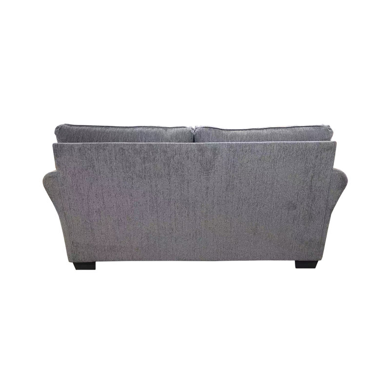 Savannah Soft Chenille Reversible Fabric Loveseat, Grey