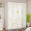 Armoire 4 portes en bois manufacturé massif, garde-robe avec tiroirs, blanc