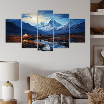 Mountain Camping Solitude I - Camping Travel Multipanel Wall Art For Living Room
