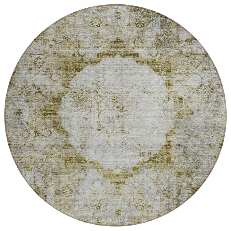 Tapis rond 8 po taupe