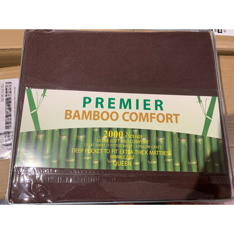 Ensemble de draps en rayonne de bambou 4 pièces Premier
