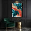 Aquarelle abstraite 87, art mural sur toile verte-1556247022