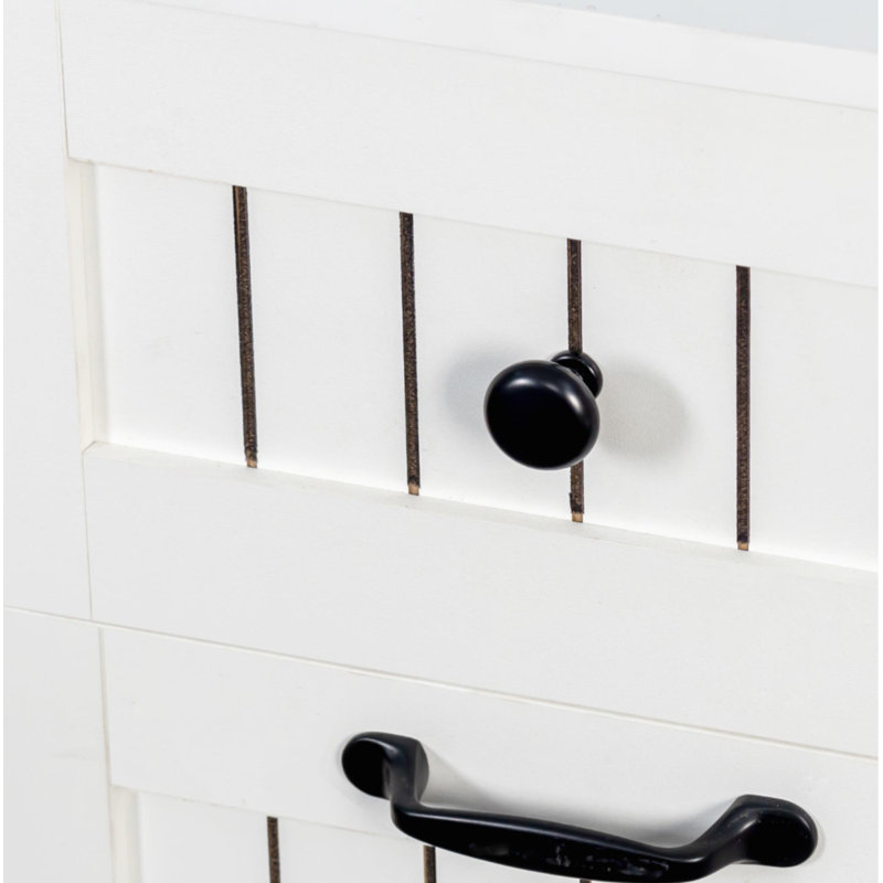 Armoire à linge avec 2 paniers à linge amovibles et 2 tiroirs