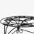 6.25" H Mosaic Cast Metal Black / Gold Plant Stand