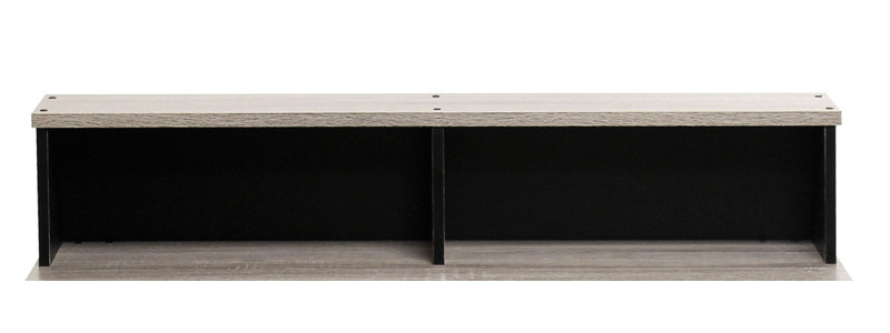 Bureau avec rehausse Inaayah, Gris chêne français