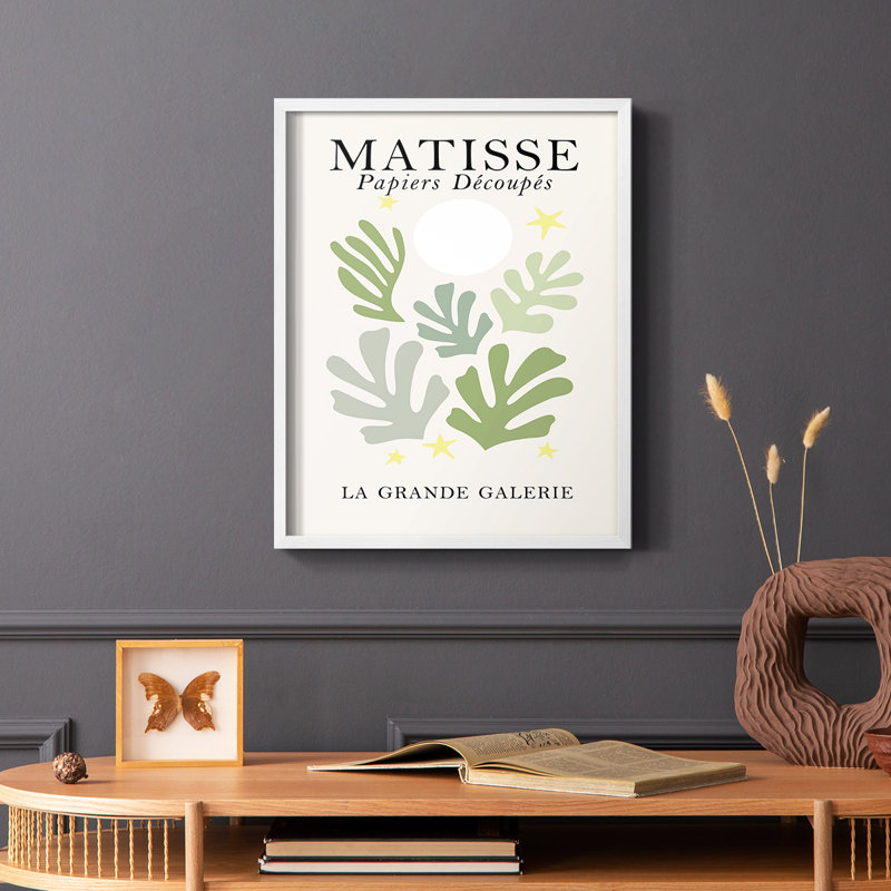 Matisse CCLXXXIV Framed Print - Solid Wood, White, 20" H x 16" W