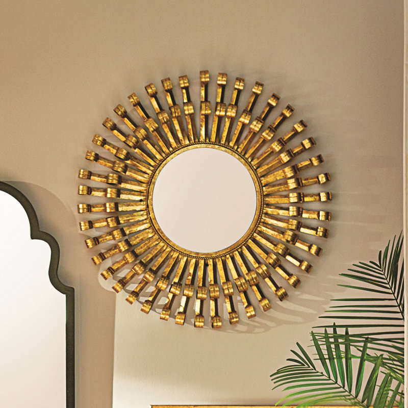 Miroir mural en métal soleil Lorenza