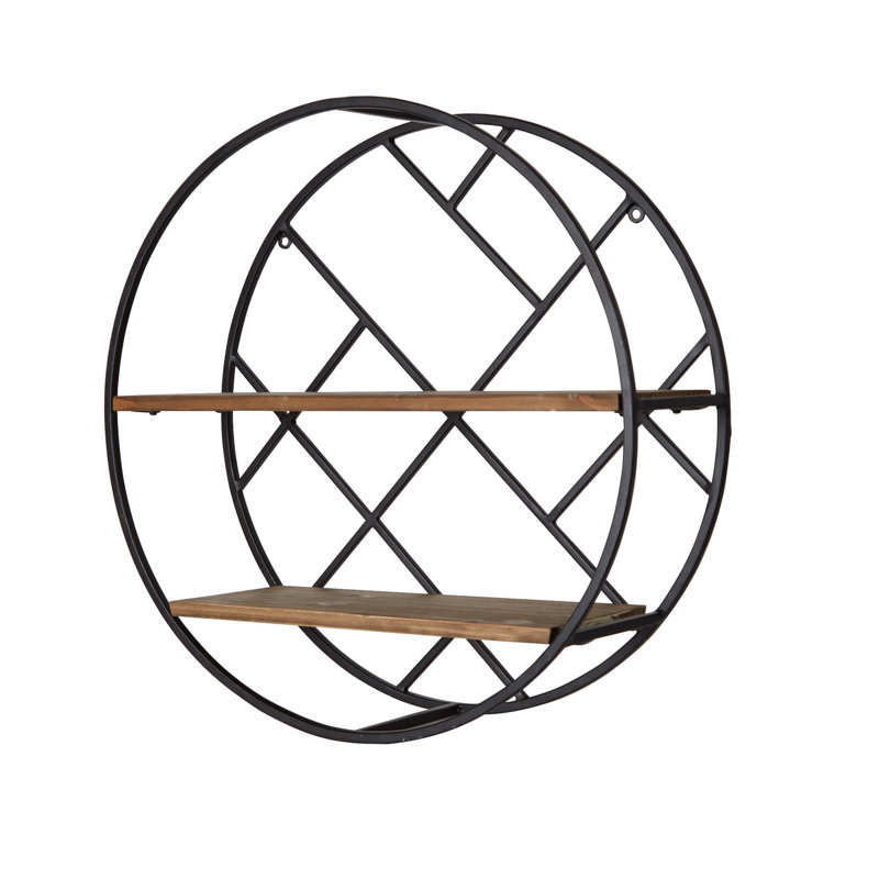 2 Piece Circle Floating and Tiered Shelf