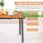 Bridie Acacia Rectangular Solid Wood Top with Steel Base Dining Table