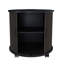 Ensemble de 2 tables cylindriques de style Mid-Century moderne avec deux stations de charge intégrées et un rangement coulissant intelligent-130365567