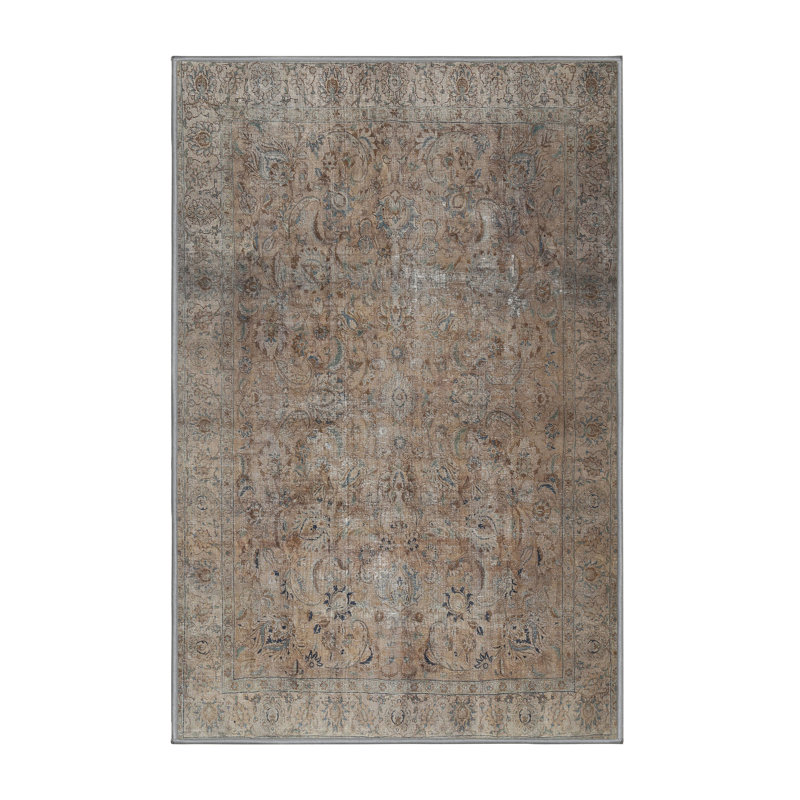 Tapis brun clair/beige traditionnel Nigan, Rectangle 2 pi x 3 pi