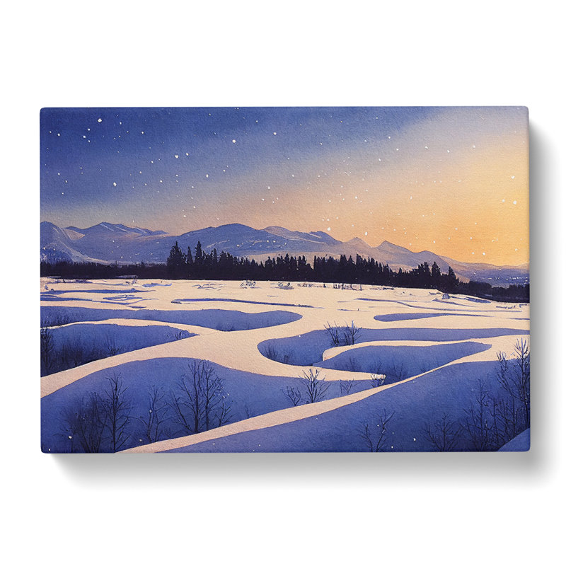 Winter Mountain Landscape Vol.2 - Wrapped Canvas, 35cm H x 50cm W x 3cm D