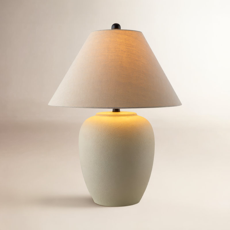 Lampe de table en céramique Eustacia, Beige