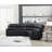 110" Wide Vegan Leather Power Reclining Sectional Sofa with Storage & Cup Holder-100824758