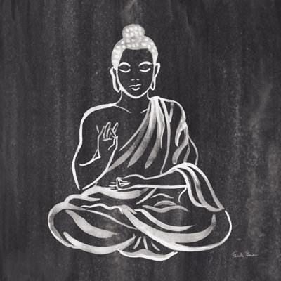 " Buddha Grey " by Farida Zaman Painting Print