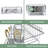 Innovative Auto-Draining 2-Tier Stainless Steel Dish Drying Rack For Kitchen Countertop