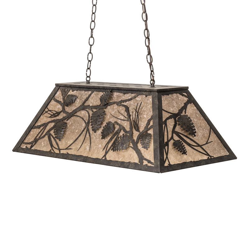 Luminaire suspendu 33 po, Antique, Argent