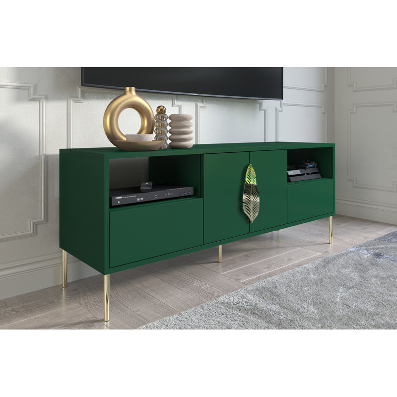 Adelyn Unfinished TV Stand for TVs up to 60", Green