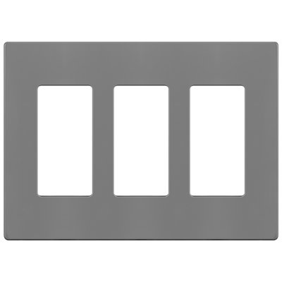 ENERLITES Screwless Decorator Wall Plate Child Safe Cover - Gray