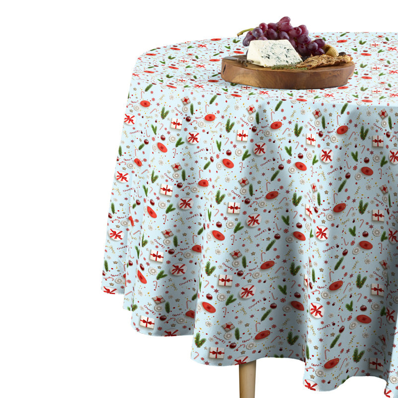 Marion Geometric Round Tablecloth, 102" W x 102" L