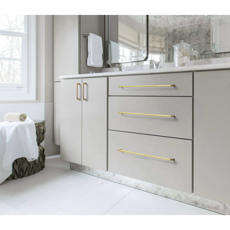 Bar Pull Multipack, 3", Brushed Gold