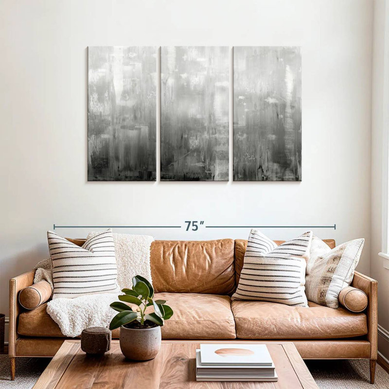 Avery Textural In Grey, 36" H x 57" W