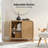 Backlund 36"W 2-Door Modern Natural Storage Oak Wood Cabinet with Adjustable Shelves