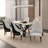 Simoneau Upholstered Leather Dining Chair With Rubberwood Frame And Legs With Gold Accents Simoneau Collection-106378370