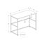 Bureau d'ordinateur, bureau personnel, ordinateur portable, installation à gauche, à droite, tiroirs de rangement, L 40 po, bureau, stratifié blanc, blanc, contemporain, moderne