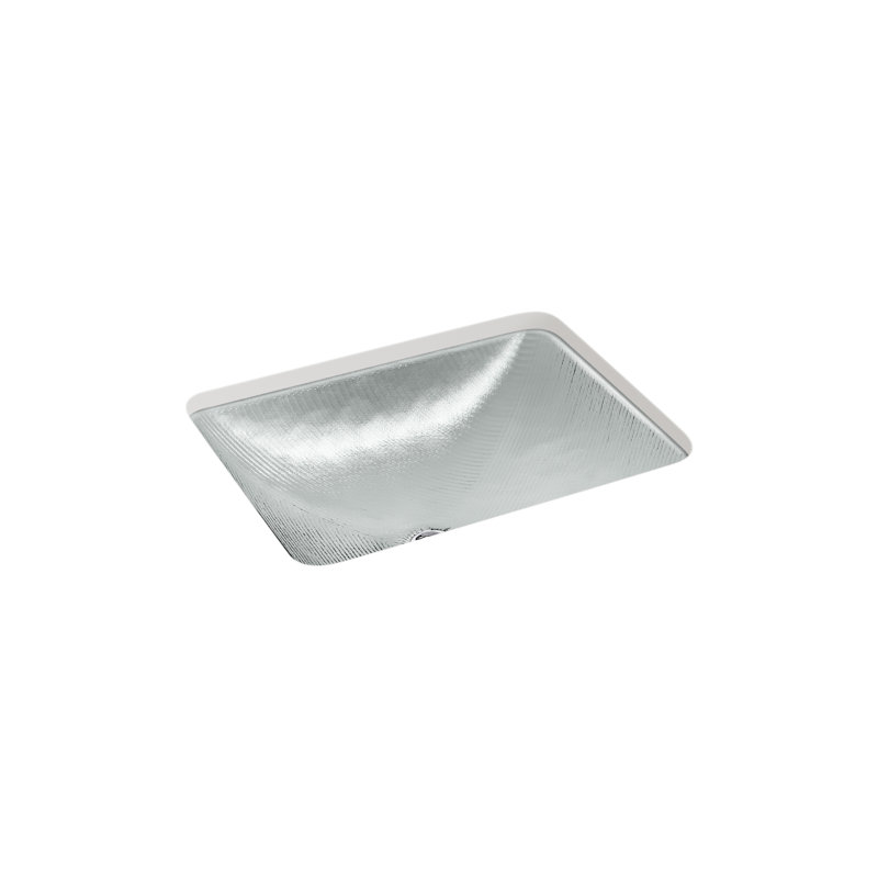 Yepsen Glass Undermount Bathroom Sink, Gray