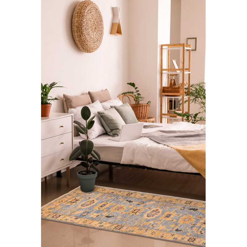 Tapis bleu denim Jules Serapi 2 pi 6 po x 8 pi 0 po