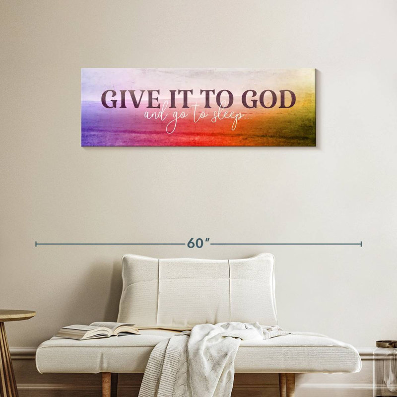 Offrez-le à Dieu II sur toile, H 14 po x l 42 po x P 1,25 po