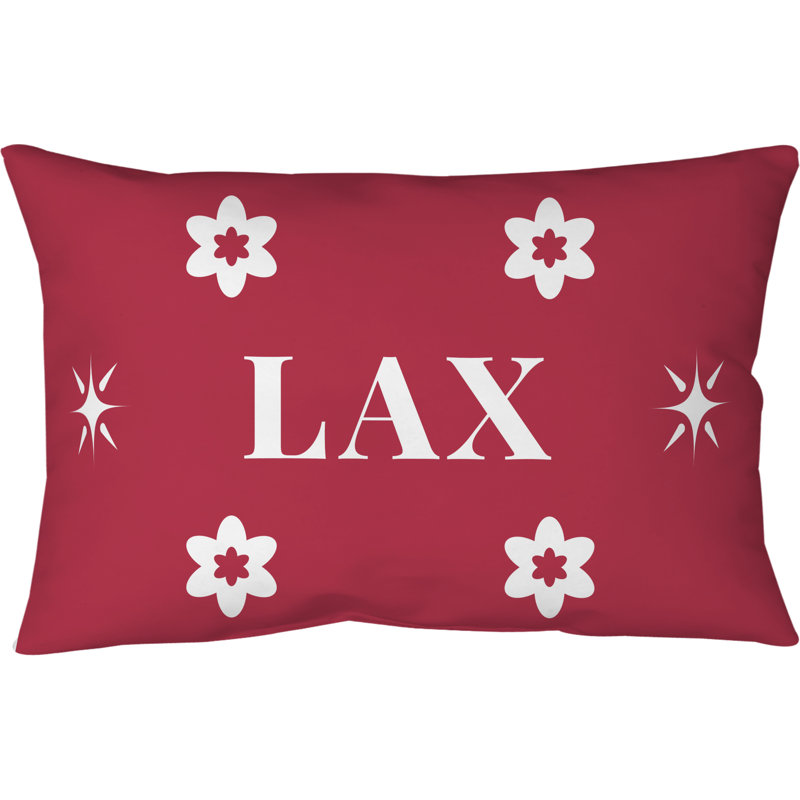 Coussin en microfibre LA Colors blanc rouge bleu 20 pouces x 54 pouces
