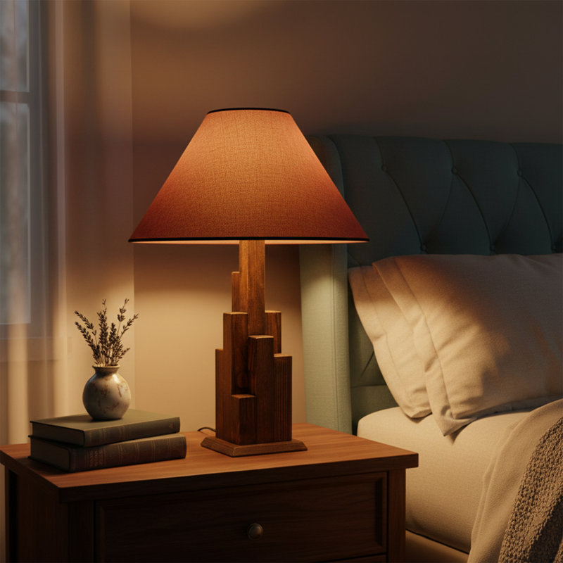 Lampe de table Skyline, Marron foncé, Bourgogne