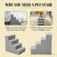 Small Dog Steps For Bed And Sofa, Pet Stairs With Soft Cushions, Removable Washable Covers