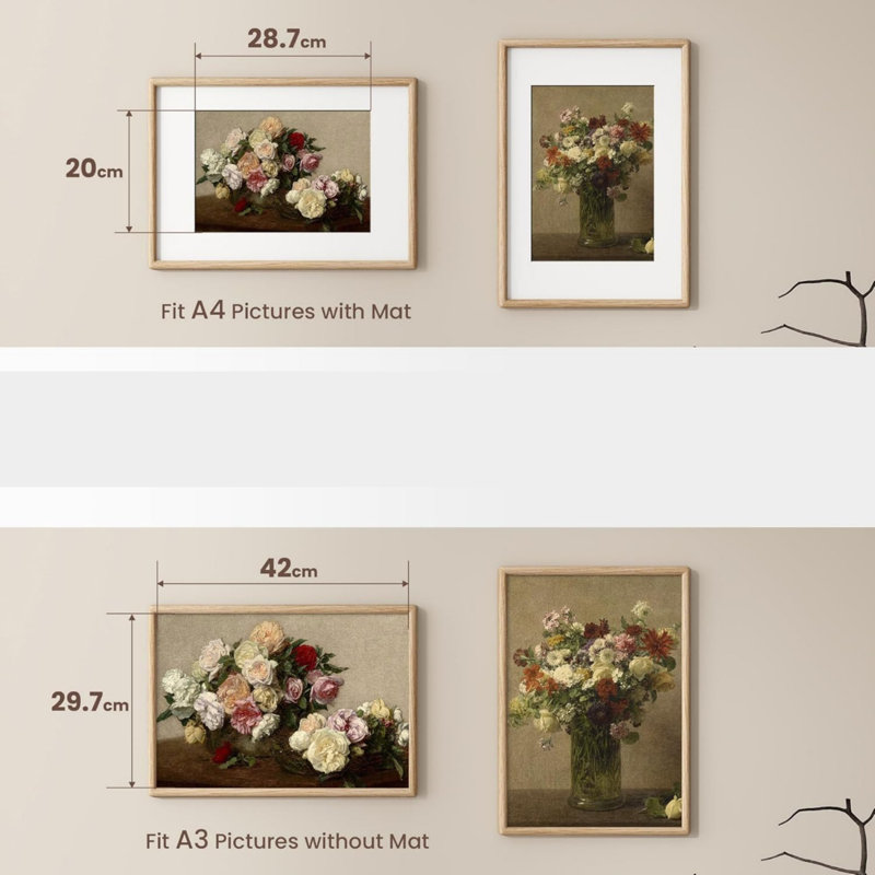 Brown Solid Wood Storage Picture Frame