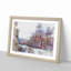 Canal Through Venice Italy in Abstract - Picture Frame Graphic Art Print-55680757-55680756