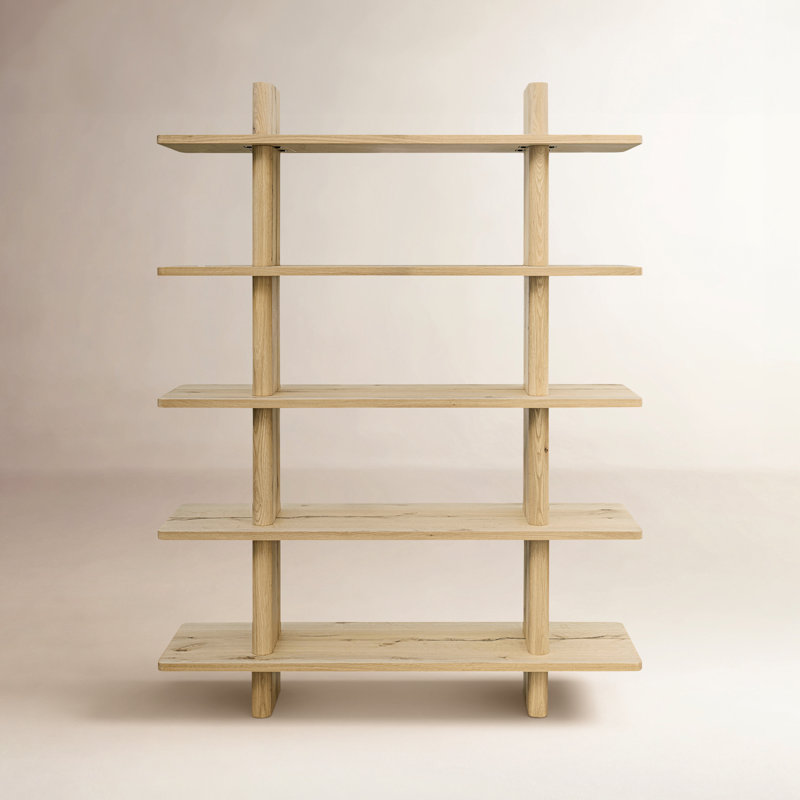 Casey Large Bookcase Dark Brown, Rustic Oak