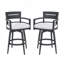 Chaises de bar modernes pivotantes à 360 ° avec cadre ergonomique moderne en aluminium avec dossier ergonomique et accoudoirs-774593579